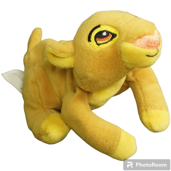 Vintage Disney Store Simba 8" Bean Bag Plush Toy Lion King Stuffed Animal Toy - Picture 2 of 5